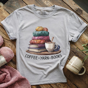 Coffee Yarn Books T-shirt