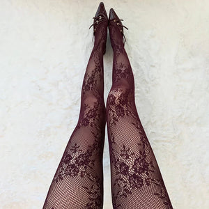 Floral Lace Sheer Tights