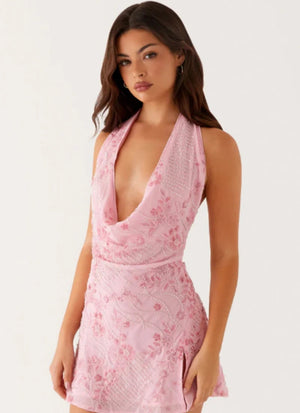 Plunge Mini Dress