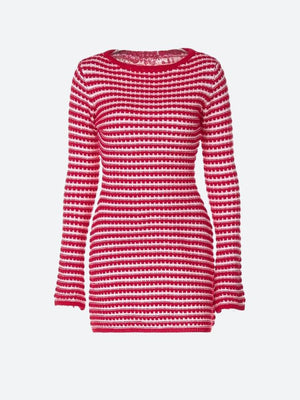 Striped Knitted Mini Dress