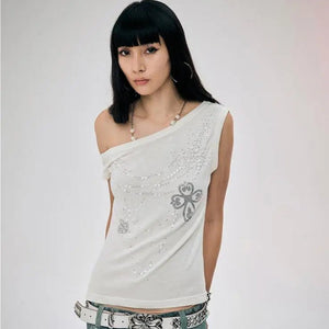 Y2K One Shoulder Top