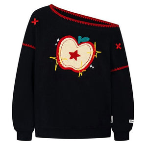 Apple Core One-Shoulder Sweater