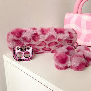 Y2K Leopard Fluffy iPhone Case