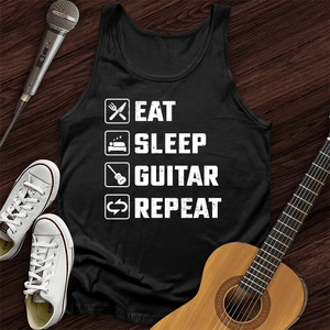 Eat, Sleep, Guitar, Repeat Tank Top
