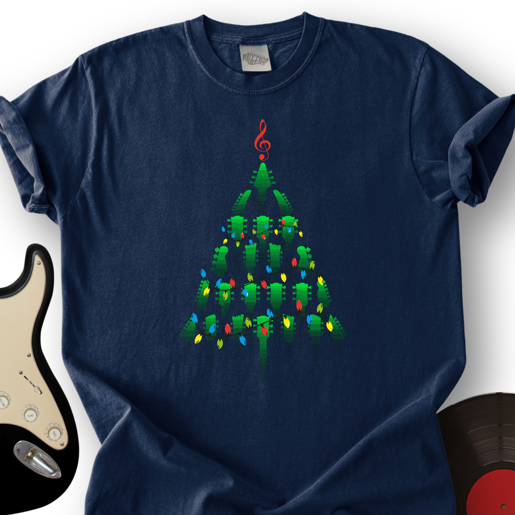 Guitar Christmas Tree T-Shirt
