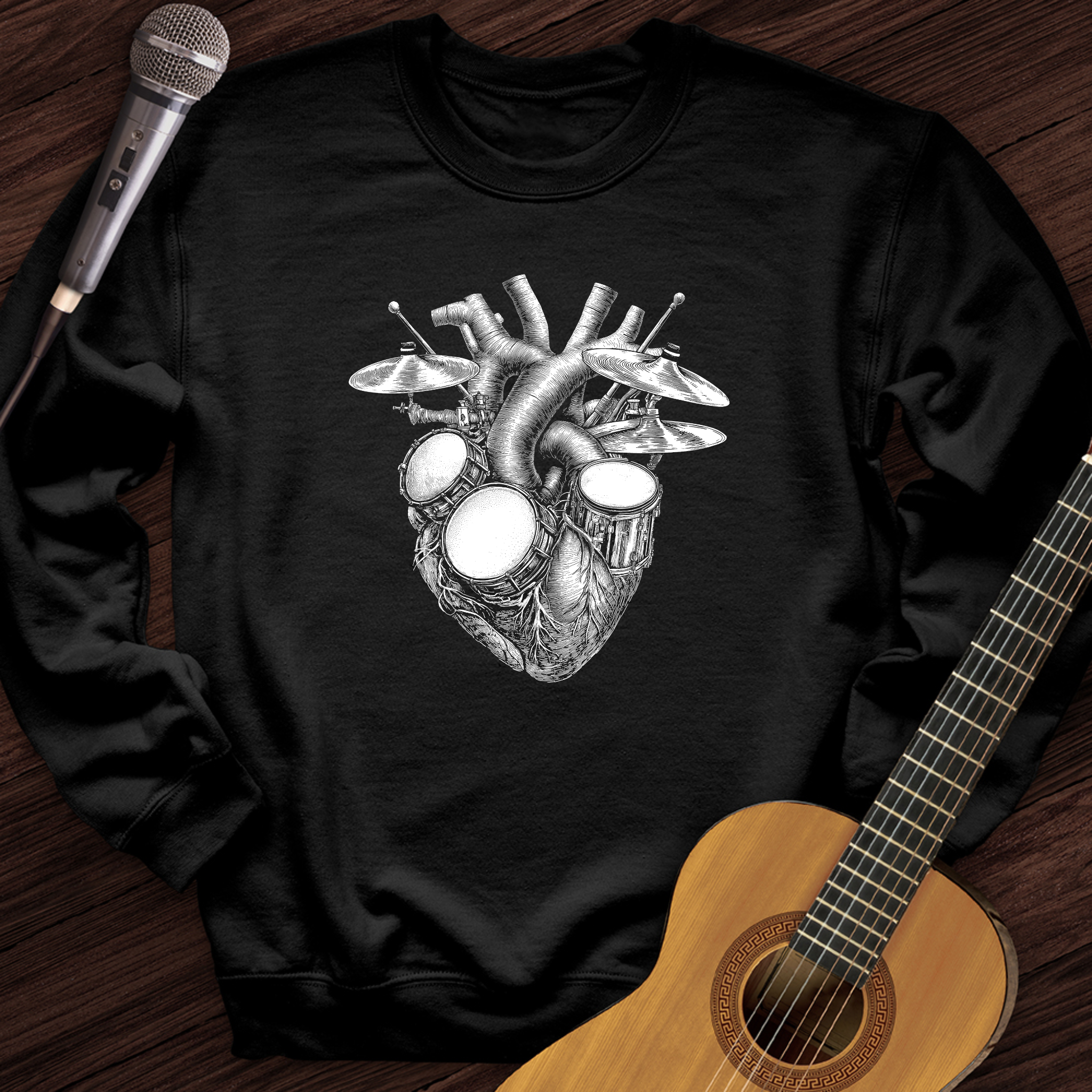 Drums Heart Crewneck