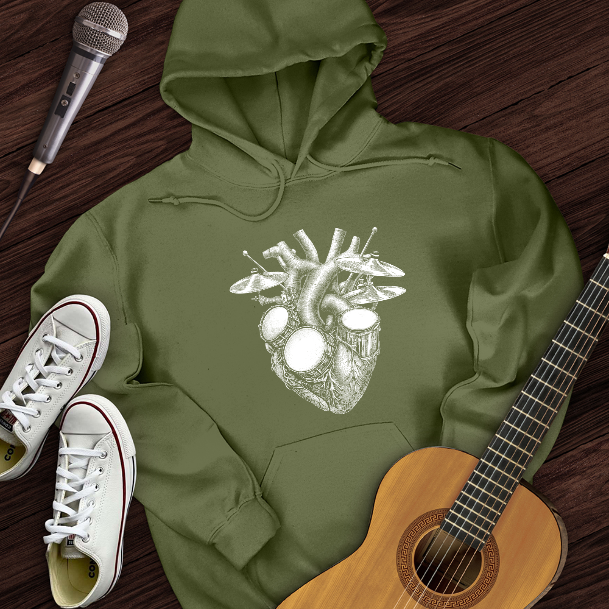 Drums Heart Hoodie