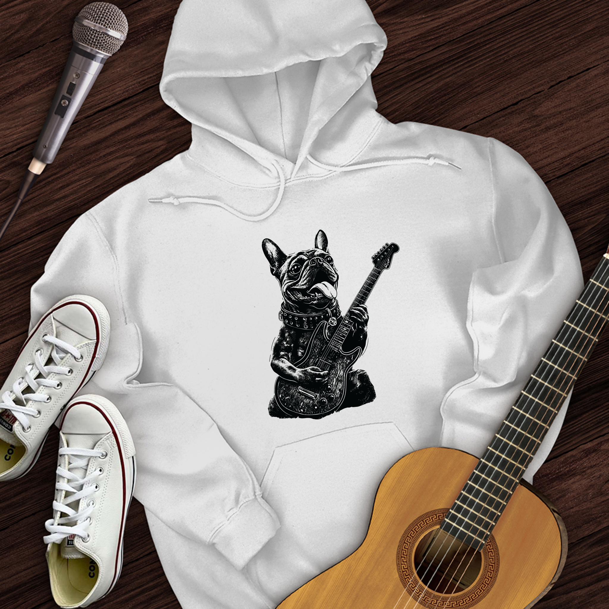 French Bulldog Guitar Hoodie