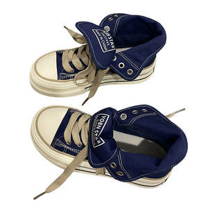 90s Denim Platform Sneakers