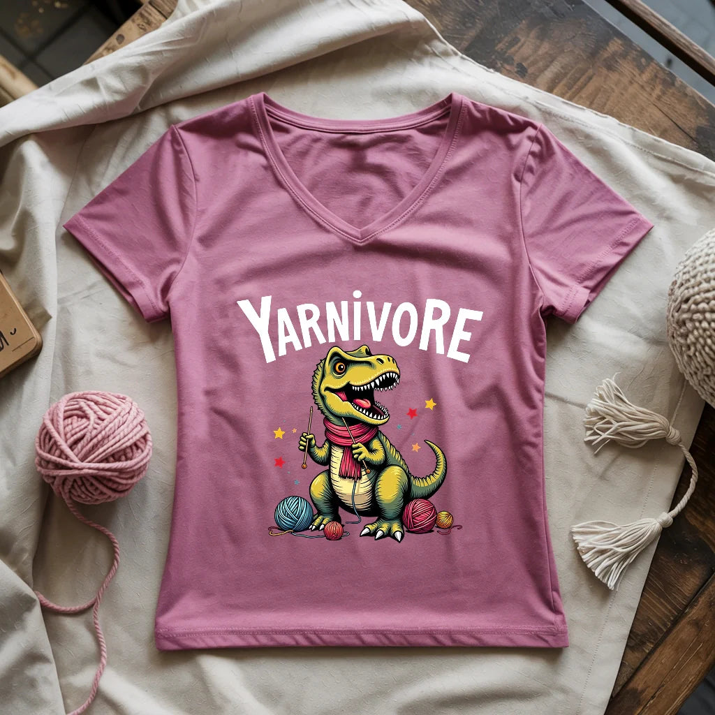 Yarnivore Knitter Lady V-neck