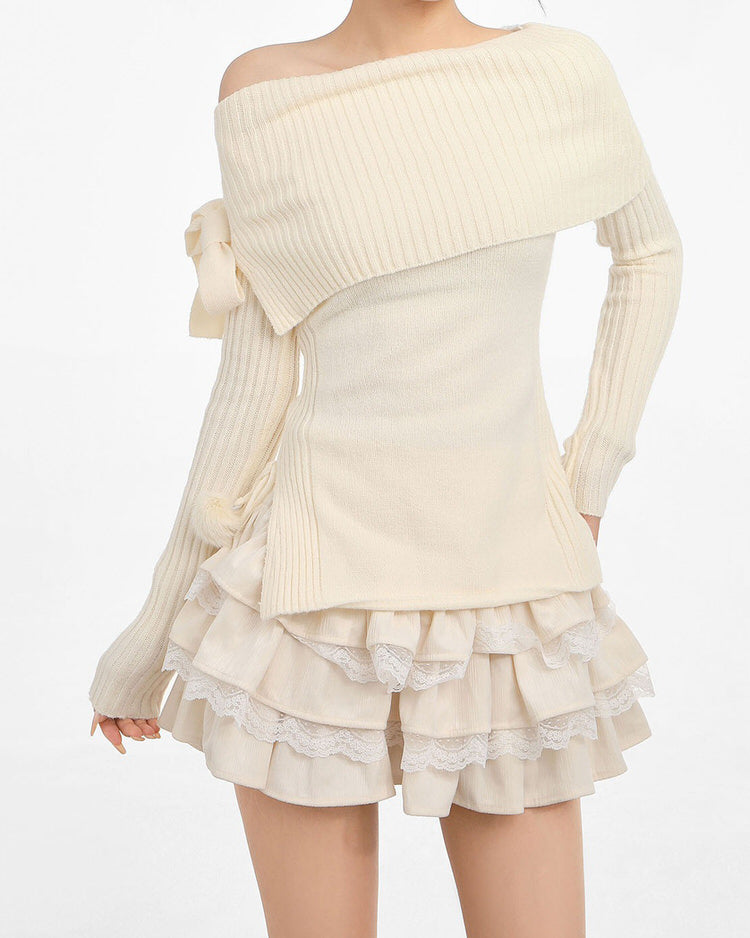 Ballerina Core Ruffled Lace Skirt