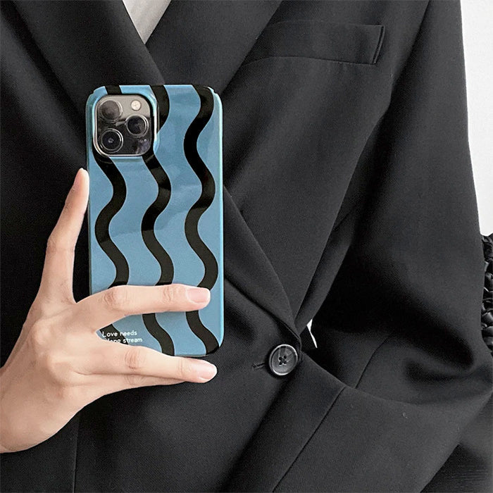 Blue Striped iPhone Case