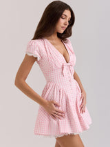 Coquette Gingham Mini Dress