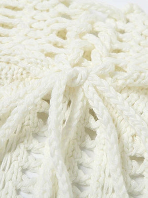 Crochet Crop Top & Maxi Skirt Two Piece Set