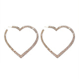 Crystal Heart Hoop Earrings