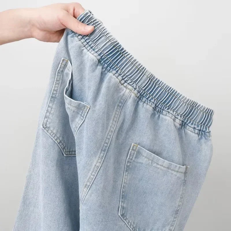 Drawstring Denim Pants