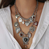 Heart Charms Two Pack Necklace