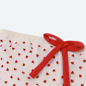 Heart Ribbed Tube Top