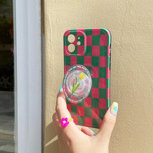 I Miss You Checkered iPhone Case