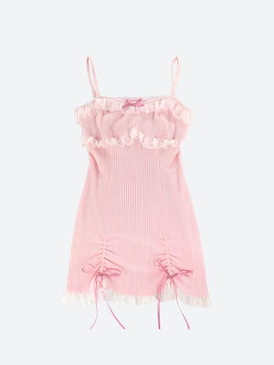 Kawaii Mini Dress & Crop Cardigan Two Piece Set