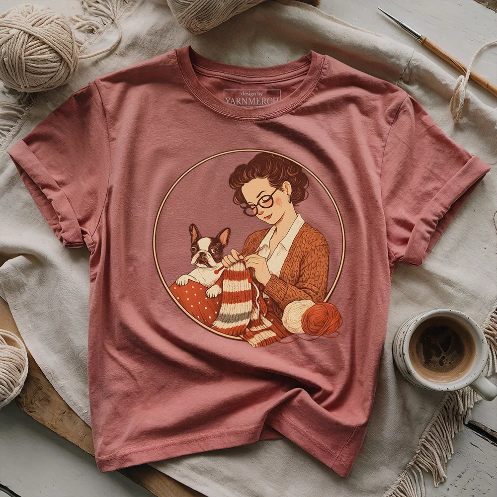Knitting With Boston Baby T-shirt