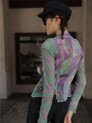 Patchwork Asymmetric Mesh Top