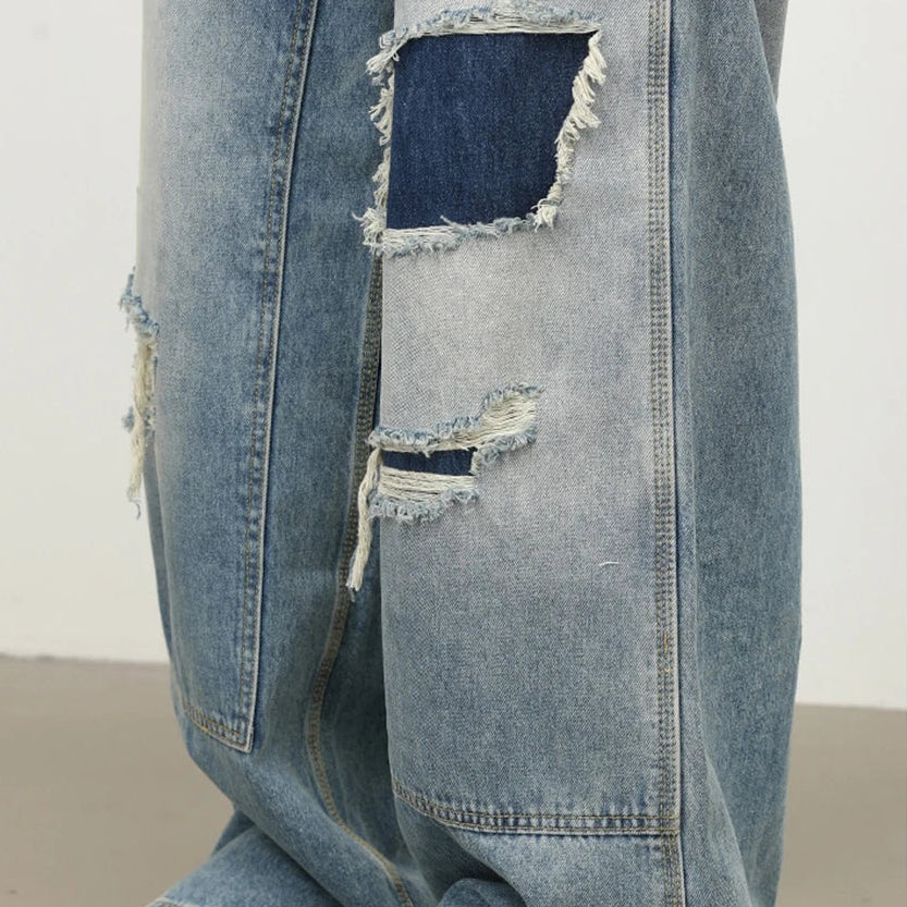 Patchwork Wide Jeans