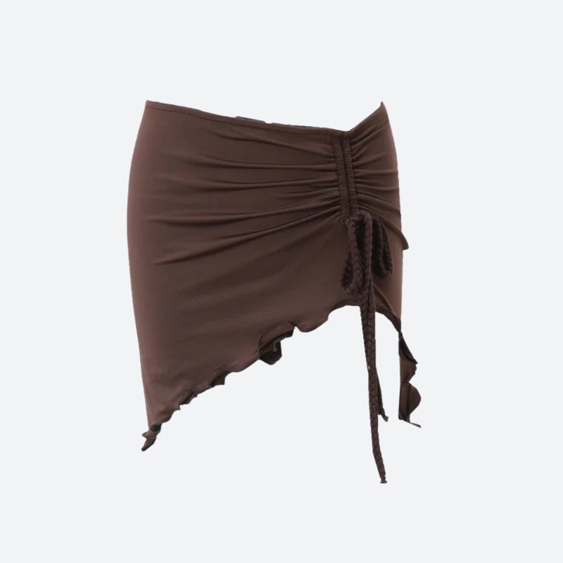Ruched Mini Skirt