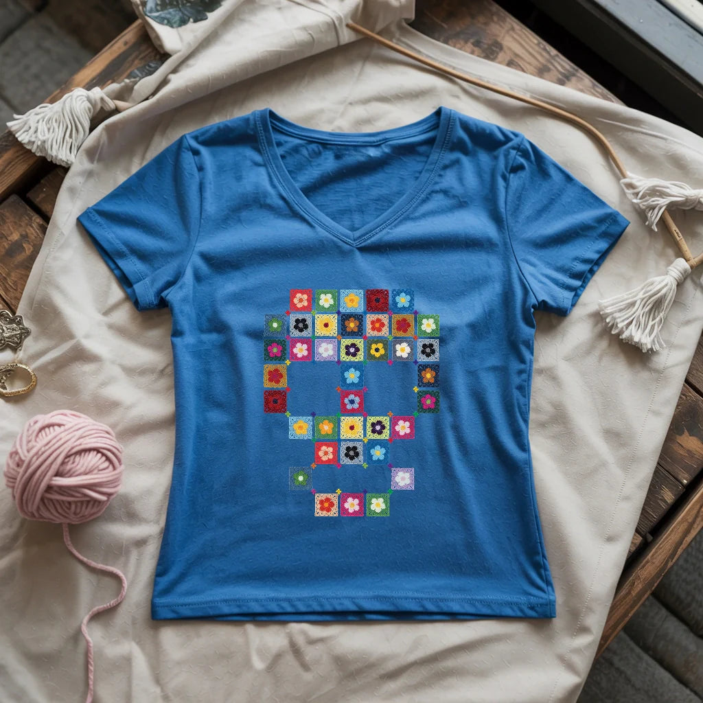 Granny Skull Lady V-neck
