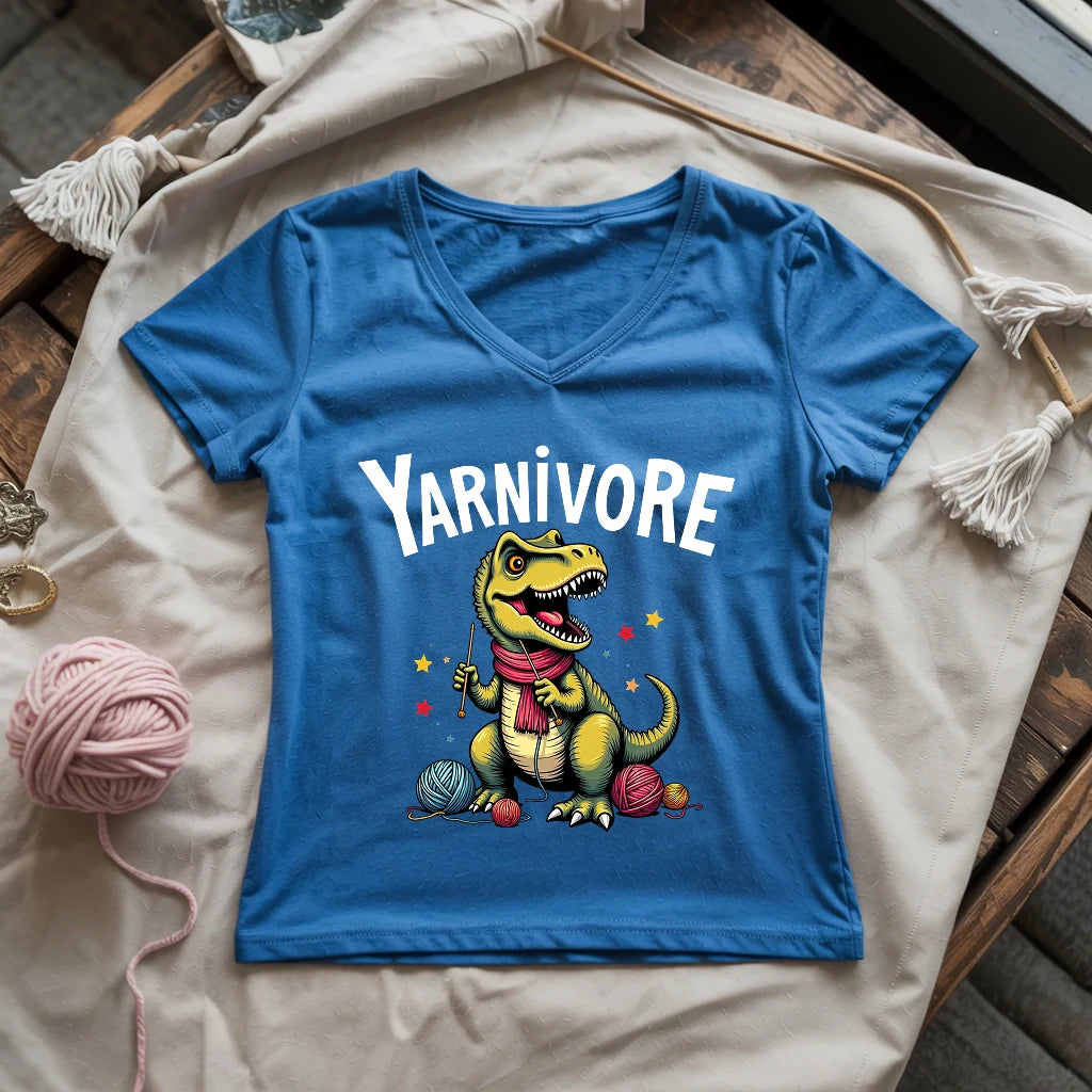 Yarnivore Knitter Lady V-neck