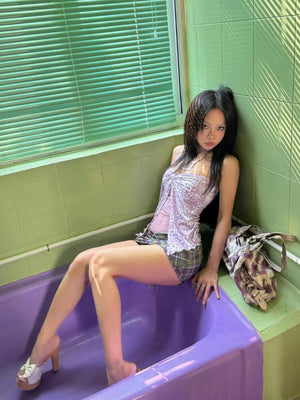 Y2K Leopard Twist Front Tube Top