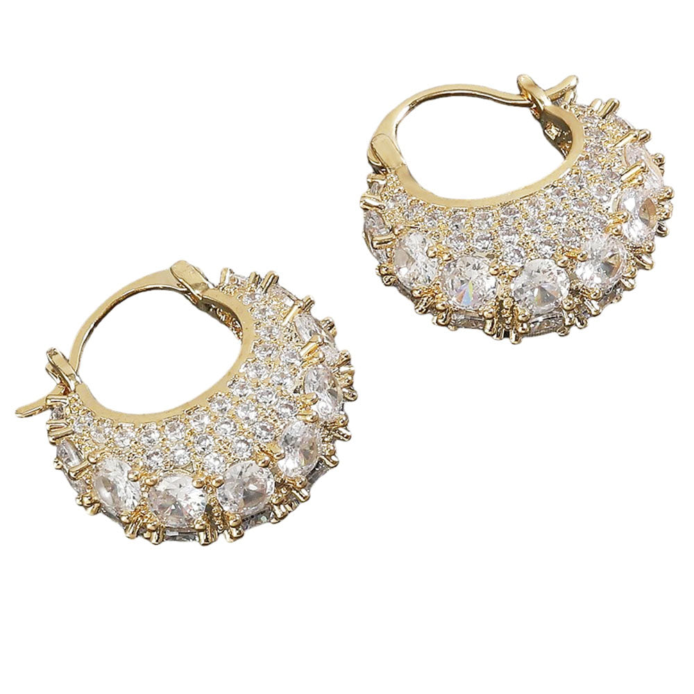 Young & Single Rhinestone Hoops