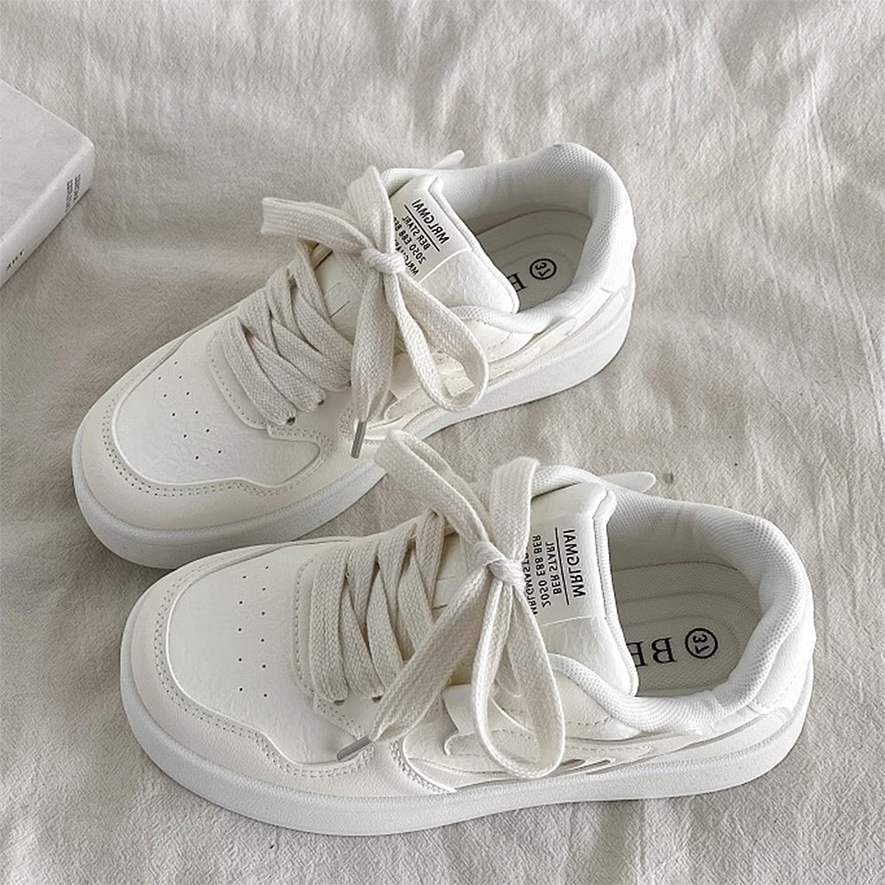 Self Made Skater Sneakers in White