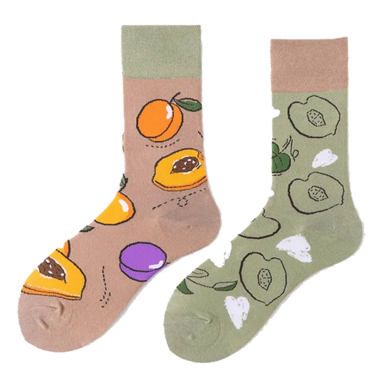 Apricot Mismatched Socks