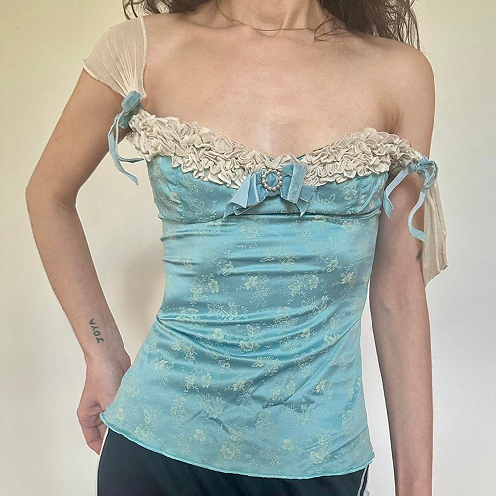 Baroque Style Satin Bustier Top