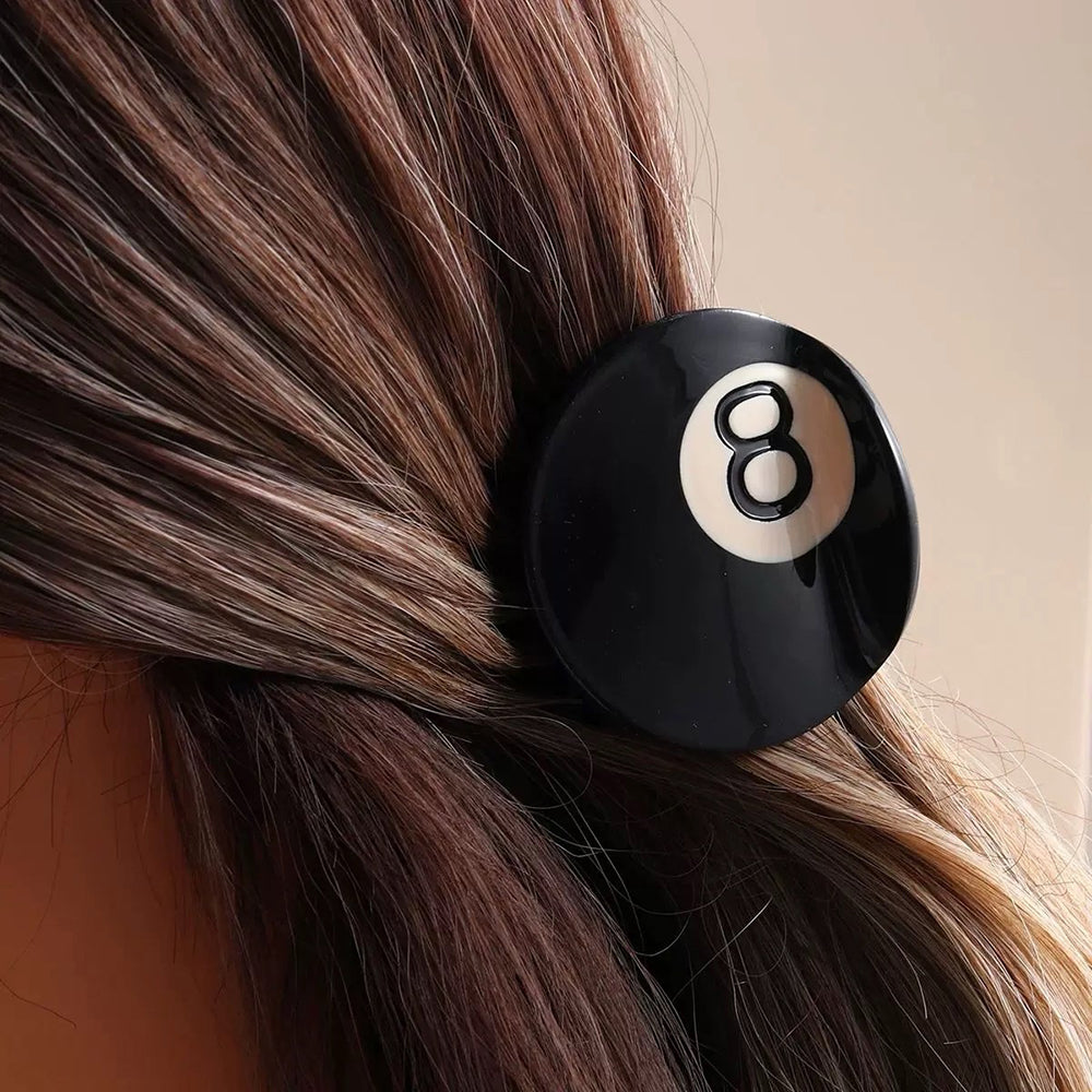 Billiard 8 Ball Hair Clip