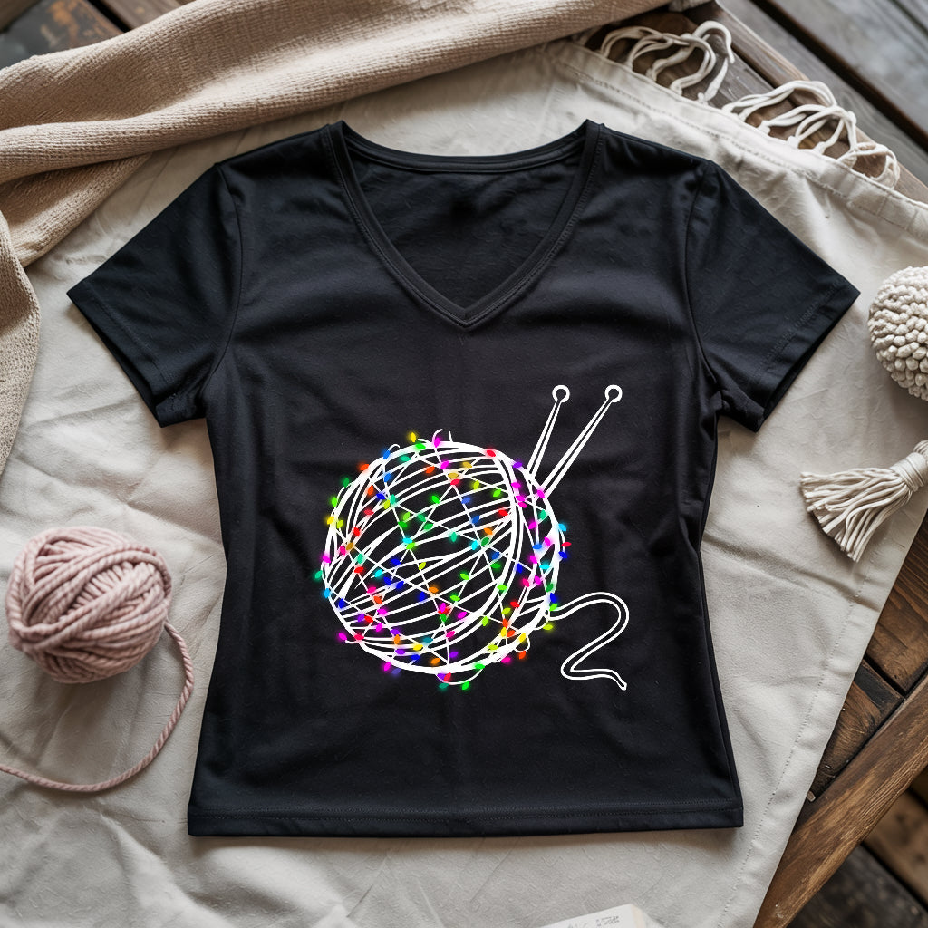 Yarn & Lights Lady V-neck