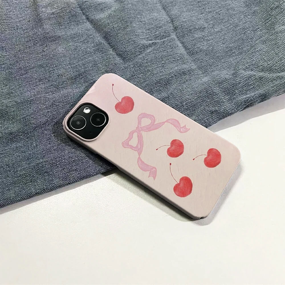 Bow & Cherry iPhone Case