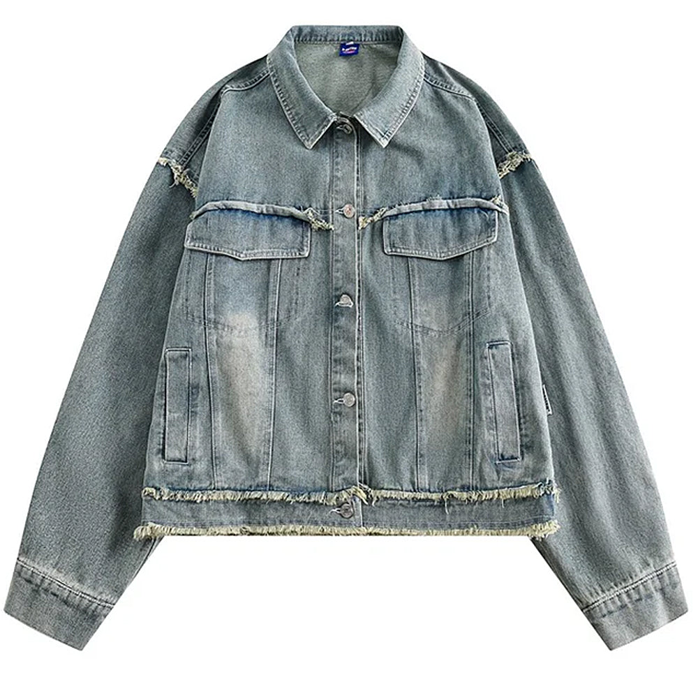 Butterfly Patch Y2K Denim Jacket
