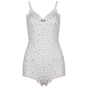 Coquette Aesthetic Floral Romper