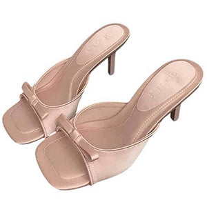Coquette Bow Heeled Mules
