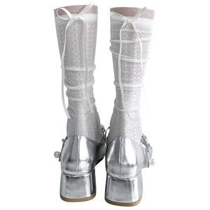 Coquette Girl Ribbon Bow Socks