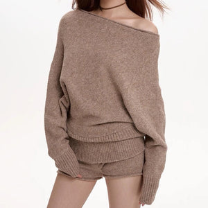 Cozy Days Off-Shoulder Loose Sweater