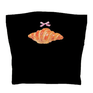 Croissant Print Tube Top