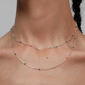 Delicate Beaded Chain Necklace