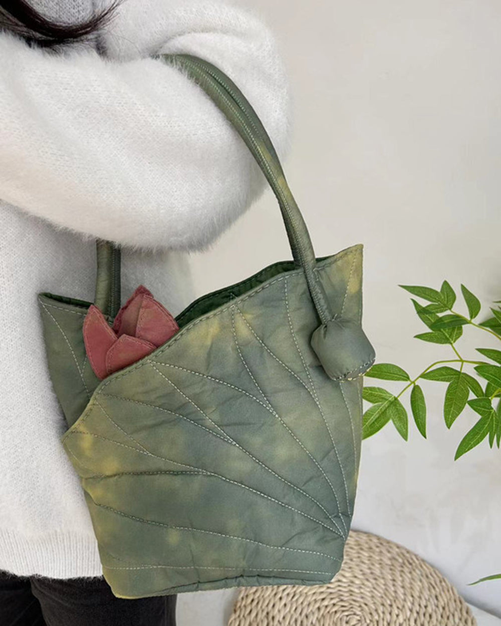 Fairycore Aesthetic Lotus Leaf Bag