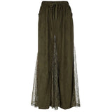 Woodland Dreams Lace-Slit Maxi Skirt