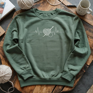 Crochet Heartbeat Sweatshirt