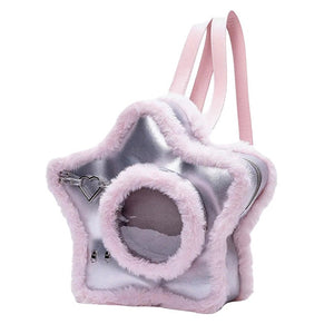 Furry Star-Shaped Backpack
