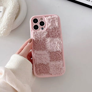 Fuzzy Checkered iPhone Case